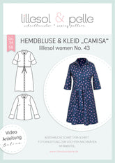 Papierschnittmuster Hemdbluse und Kleid Camisa Lillesol und Pelle